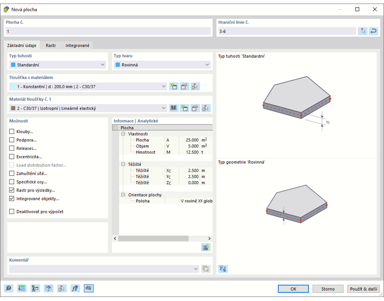 Dialog 'Nová plocha'