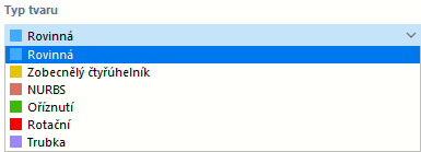 Zadání typu geometrie