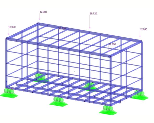 Optimalizace stability ocelové rámové konstrukce pro modulární jednotky