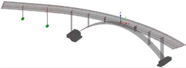 Interakce konstrukce s podložím v základové spáře patky obloukového mostu a její účinky na systémovou analýzu stavby