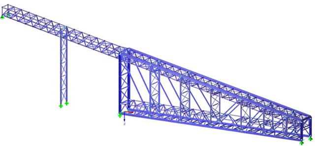 Návrhem a statický výpočet dopravníkového mostu jako rámové konstrukce