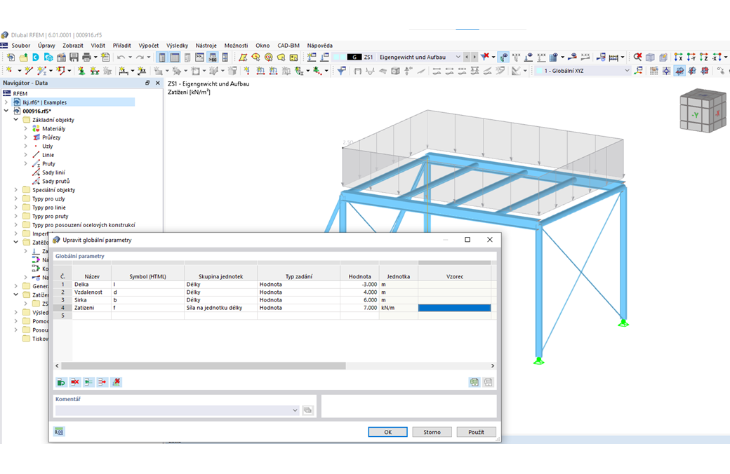 Funkce 002002 | Možnost parametrického zadávání