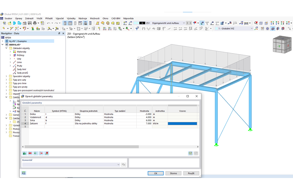 Funkce 002002 | Možnost parametrického zadávání