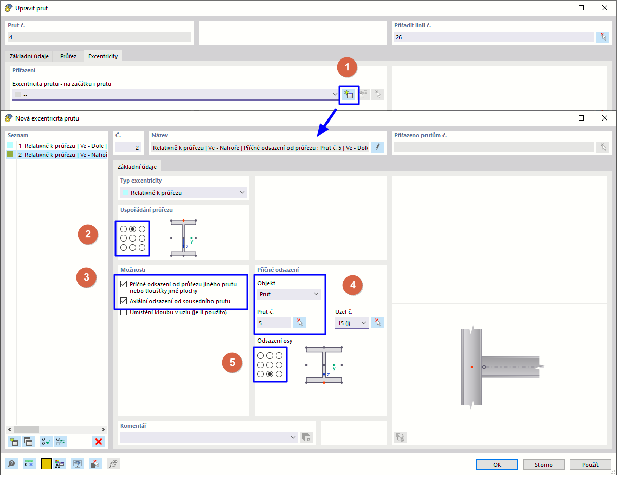 Zadání nové excentricity