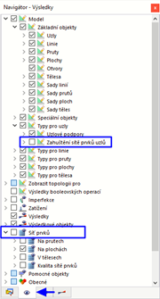 Vypnutí zahuštění sítě uzlů a sítě sítí v "Navigátoru - Zobrazit"