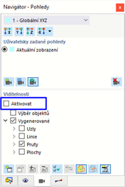 Deaktivace viditelností