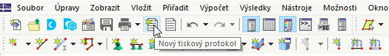 Tlačítko ' Nový tiskový protokol '