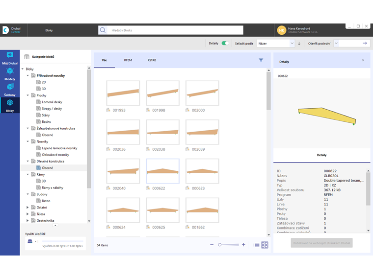 Bloky v Dlubal centru