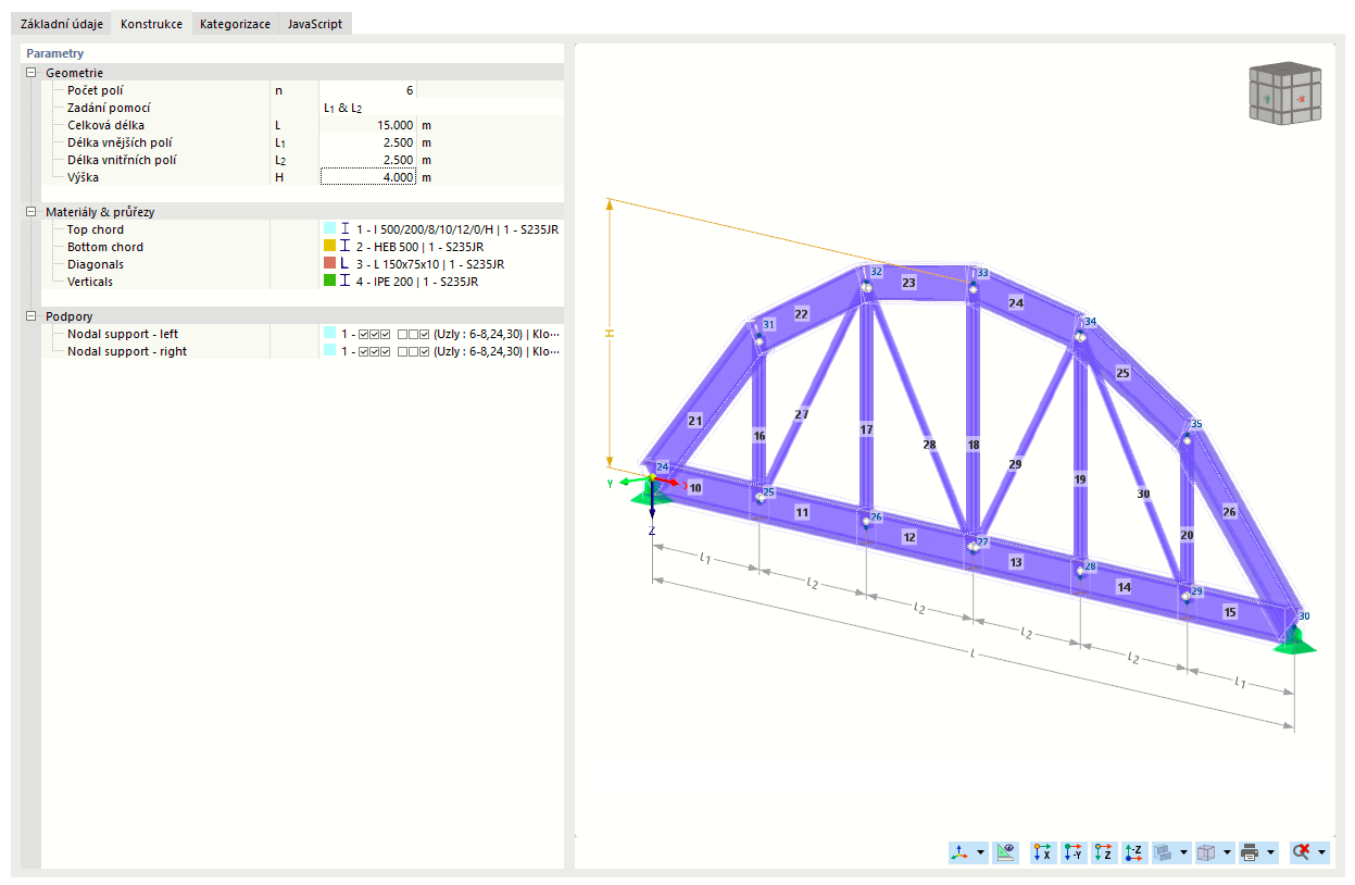 Úprava parametrů bloku
