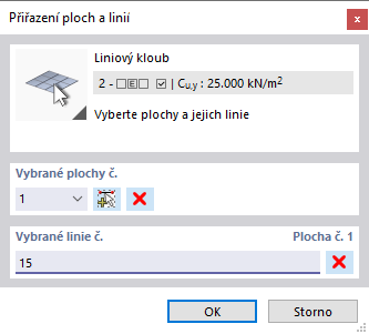 Přiřadit linový kloub