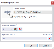 Přiřadit linový kloub