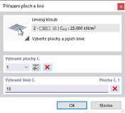 Přiřadit linový kloub