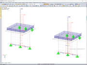 Sloup procházející stěnou