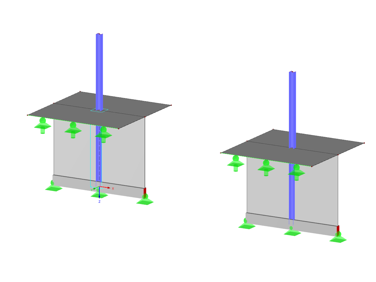 Model 002487 | FAQ 005038 | Sloup procházející stěnou