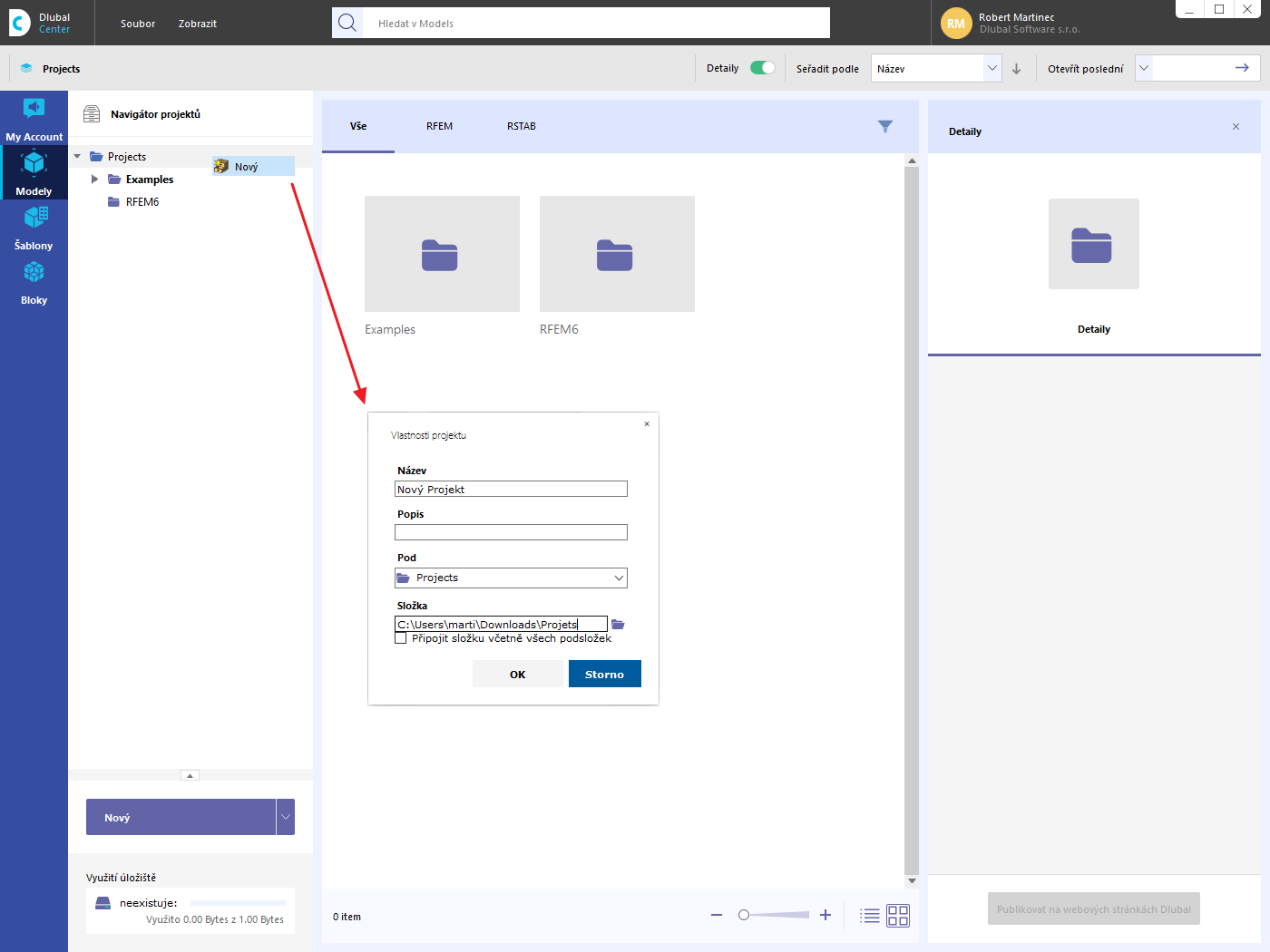 FAQ 005044 | Jak mohu přes Dlubal Centrum připojit své zákaznické projekty do Navigátoru projektů?
