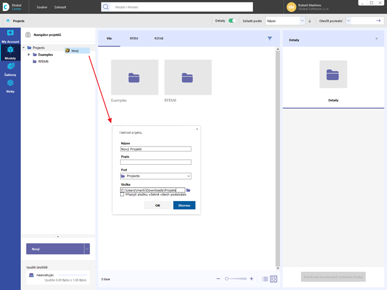 FAQ 005044 | Jak mohu přes Dlubal Centrum připojit své zákaznické projekty do Navigátoru projektů?
