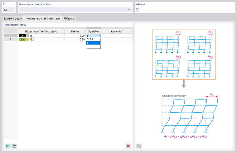 Zadání skupiny případů imperfekce