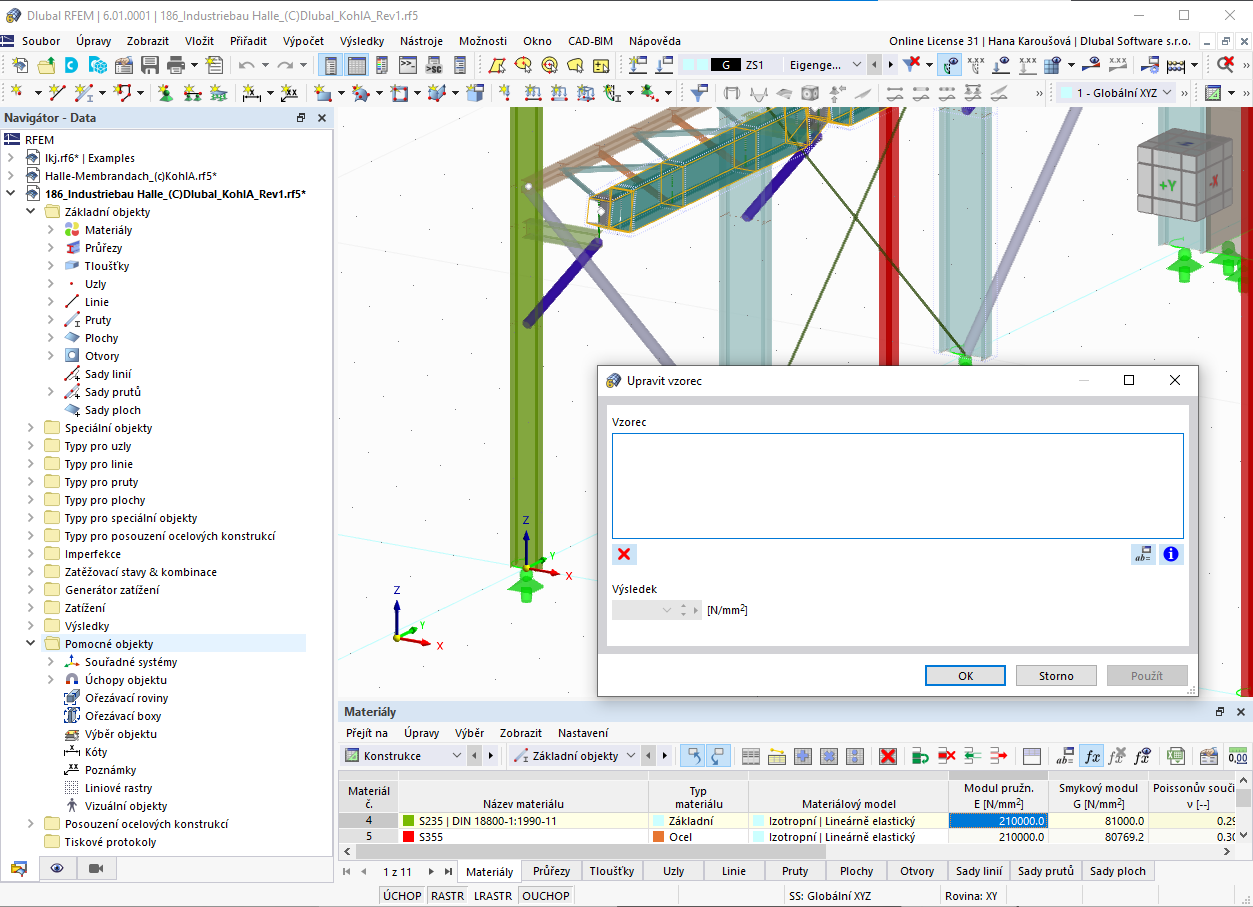 Funkce 001998 | Možnost parametrického zadávání