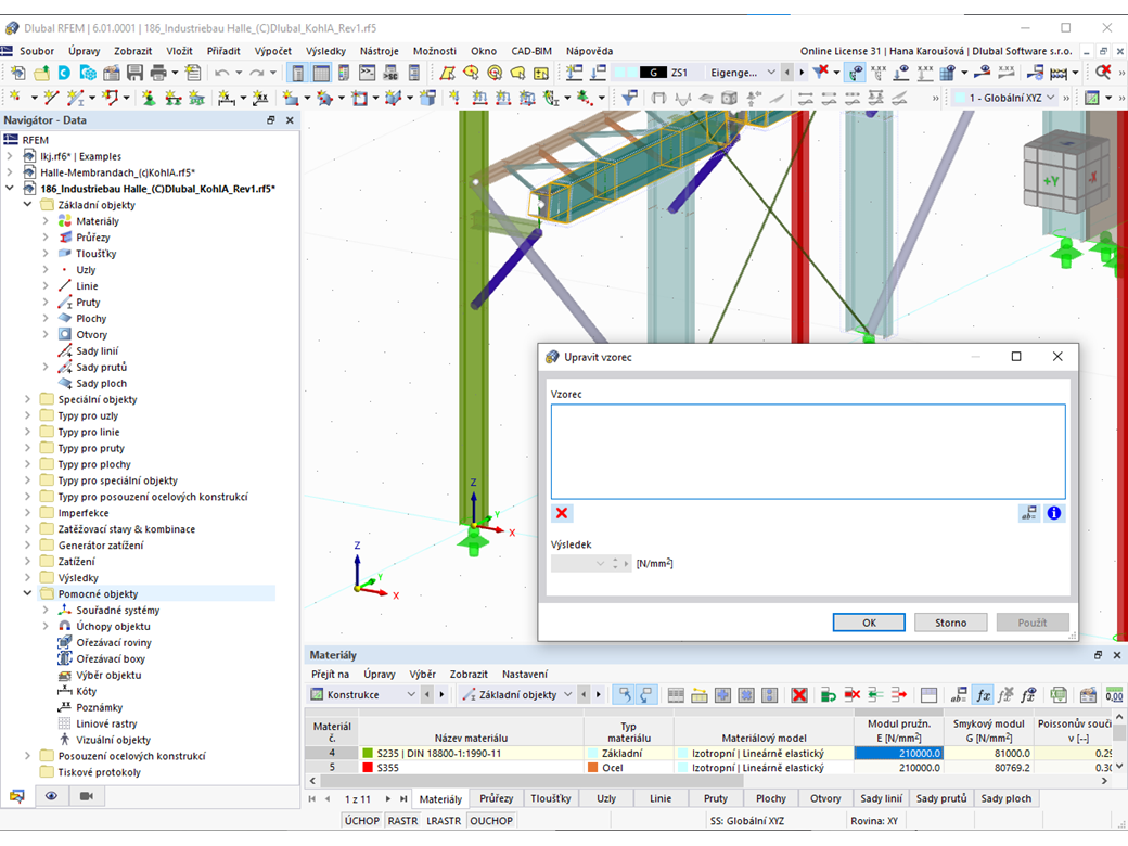 Funkce 001998 | Možnost parametrického zadávání