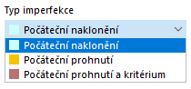 Výběr typu imperfekce