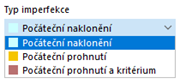 Výběr typu imperfekce