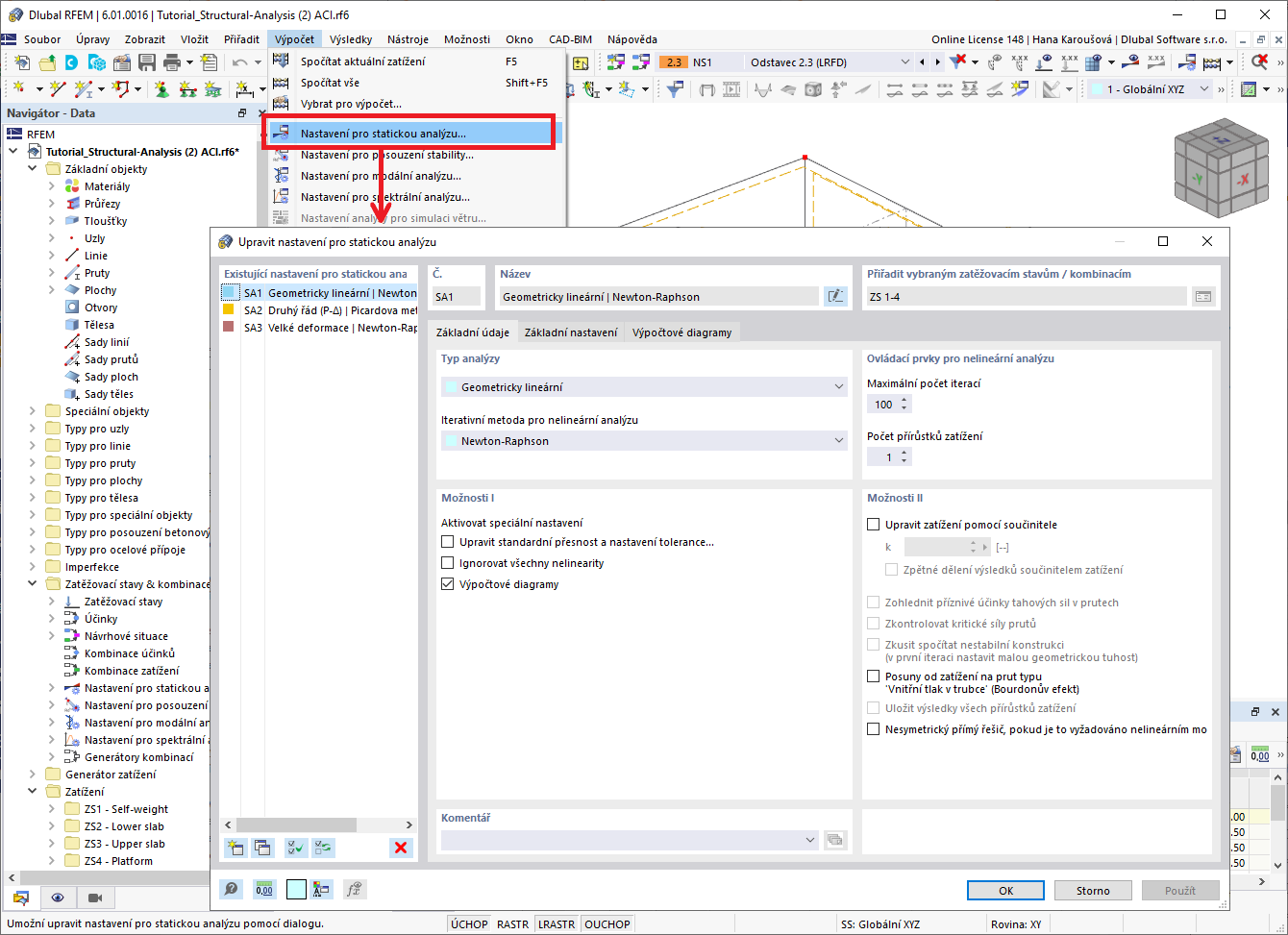 FAQ 005067 | Kde mám nastavit parametry výpočtu?