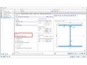 FAQ 005073 | Jak mohu deaktivovat zohlednění smykové tuhosti pro výpočet průřezu?