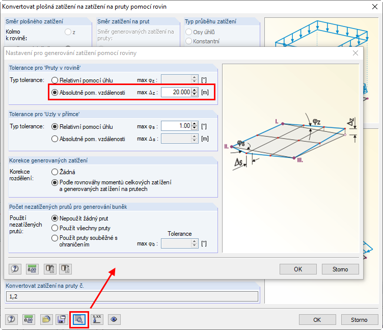 FAQ 005076 | Jak mohu aplikovat zatížení větrem na pruty otevřených konstrukcí?