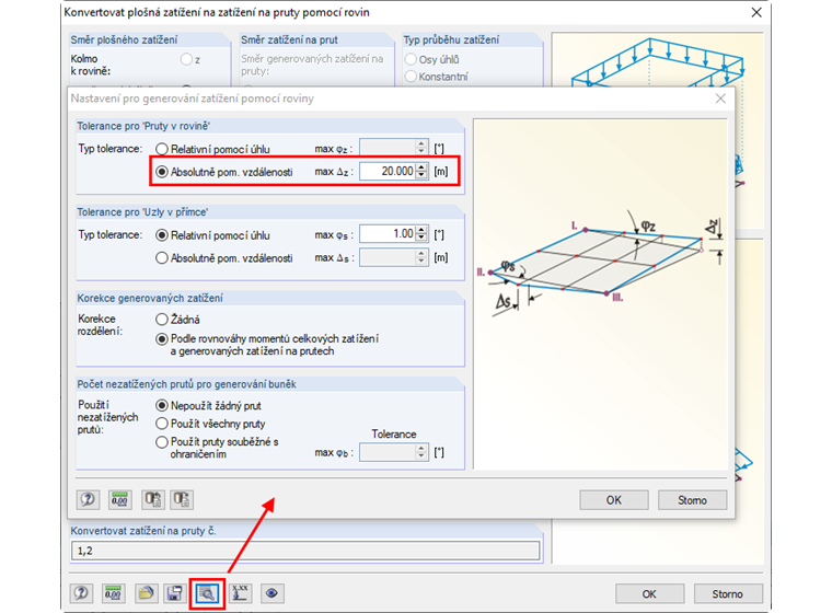 FAQ 005076 | Jak mohu aplikovat zatížení větrem na pruty otevřených konstrukcí?