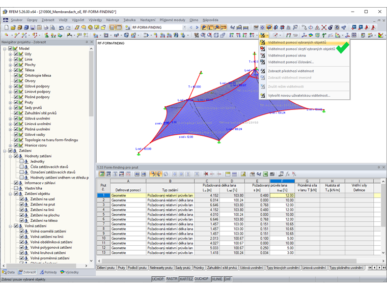 FAQ 005079 | Mohu vytvořit viditelnost z objektů, i když je funkce zašedlá?