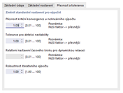 Úprava přesnosti a tolerance pro výpočet