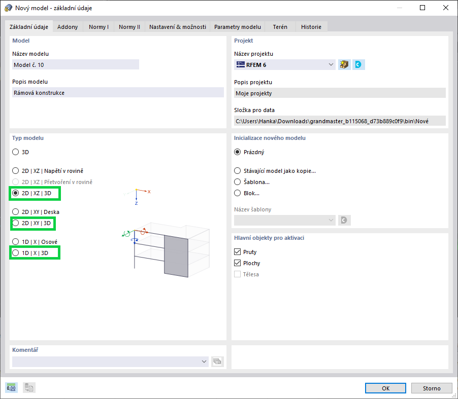 Nové typy modelů v programu RFEM 6