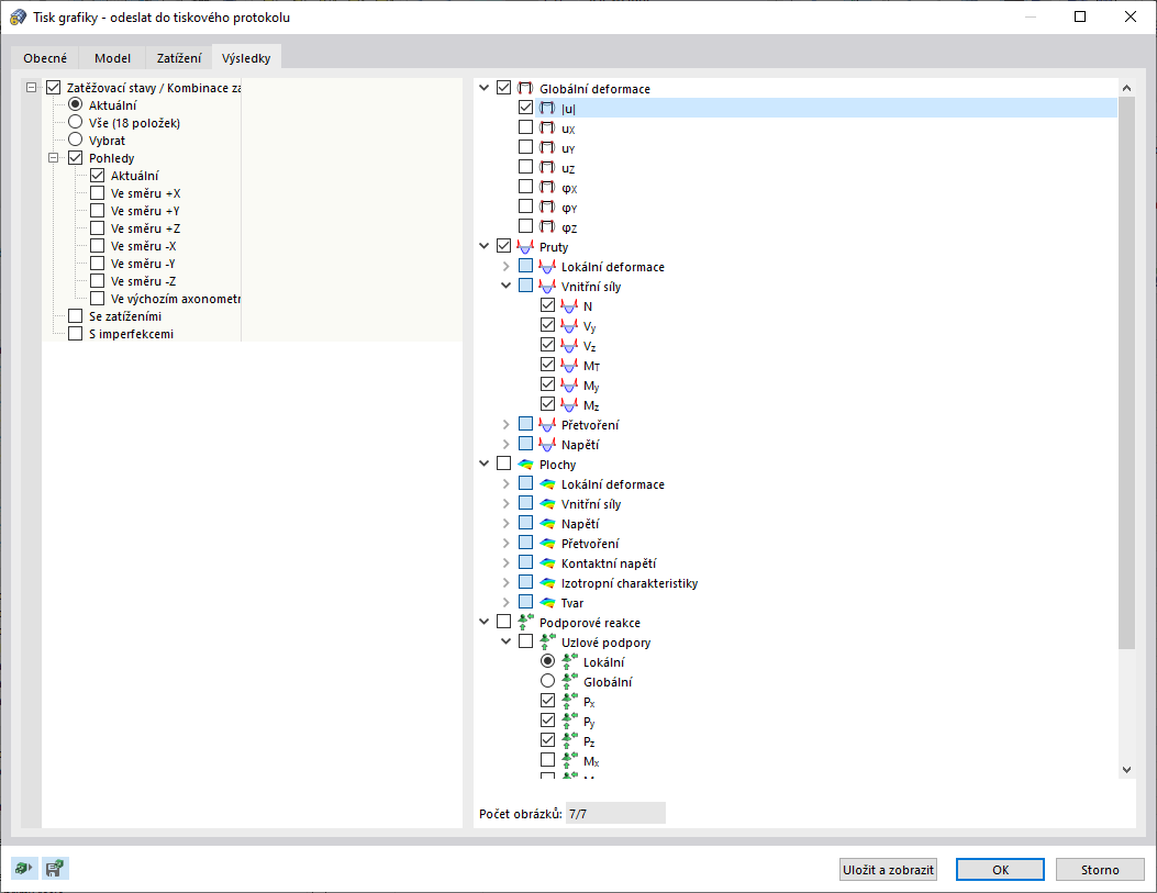 Vícenásobný tisk výsledků