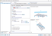 Dialog "Nový generátor zatížení" | Zatížení na pruty z volného zatížení na linii "