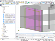 Plocha pro přenos zatížení pro zohlednění zatížení větrem na fasádě