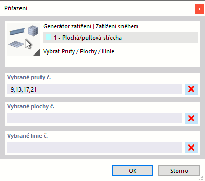 Zadání prutů bez zatížení