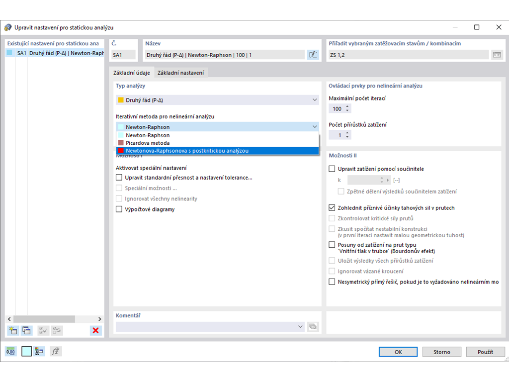 Newton-Raphson pro výpočty druhého řádu