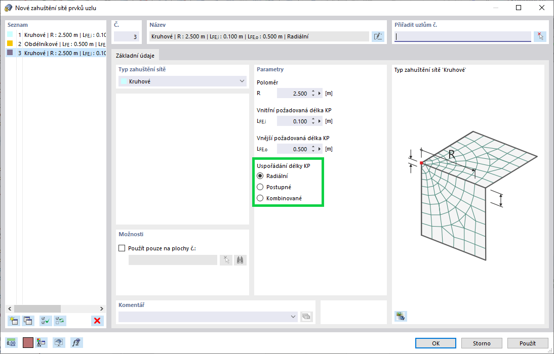 Rozšířená specifikace zahuštění sítě prvků