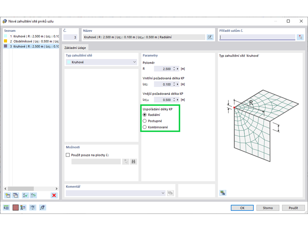 Rozšířená specifikace zahuštění sítě prvků