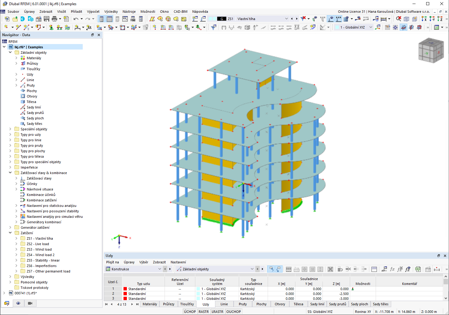 Přehledně strukturovaný navigátor Data