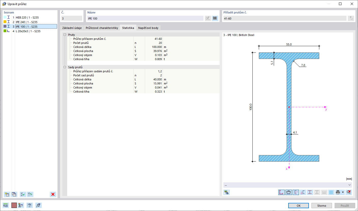Statistika průřezu