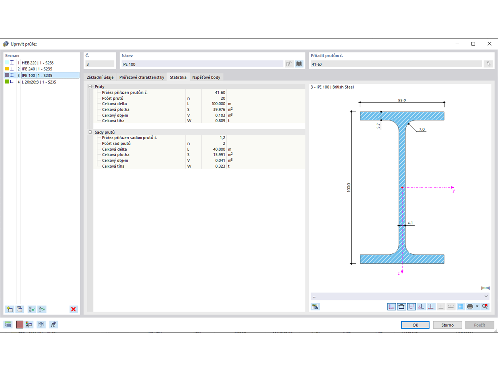 Statistika průřezu