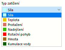 Výběr typu zatížení