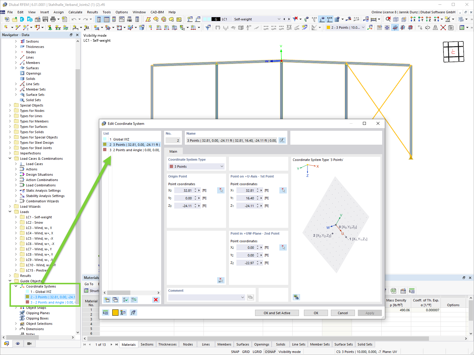 Globální správa uživatelsky definovaných souřadných systémů