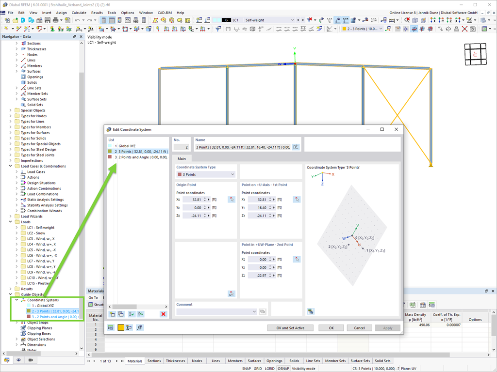 Globální správa uživatelsky definovaných souřadných systémů