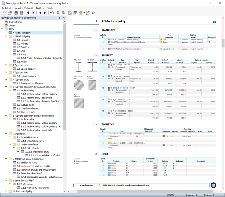 Náhled pro tisk výstupního protokolu