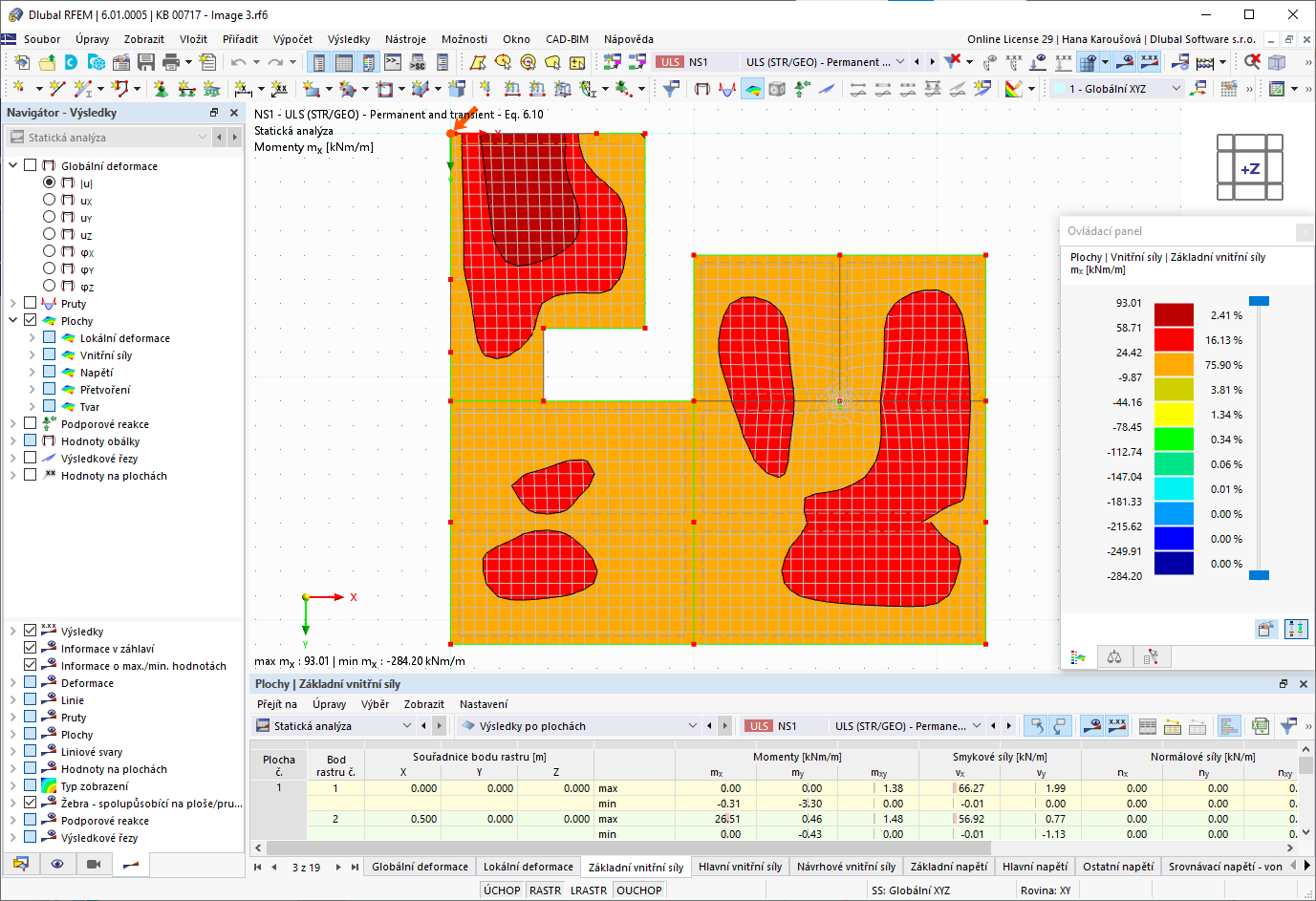 Typ modelu 2D|XY|Deska v programu RFEM 6