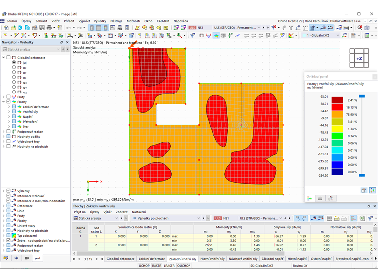 Typ modelu 2D|XY|Deska v programu RFEM 6