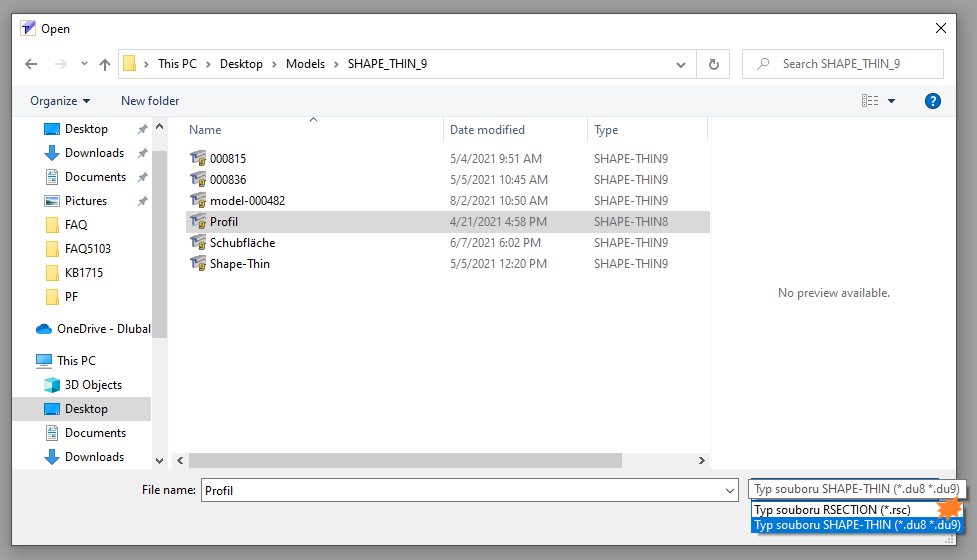 FAQ 005110 | Mohu importovat průřez vytvořený v SHAPE-THIN do programu RFEM 6 nebo RSTAB 9?