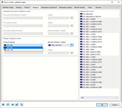 Dialog 'Nový model - základní údaje', záložka 'Normy II'